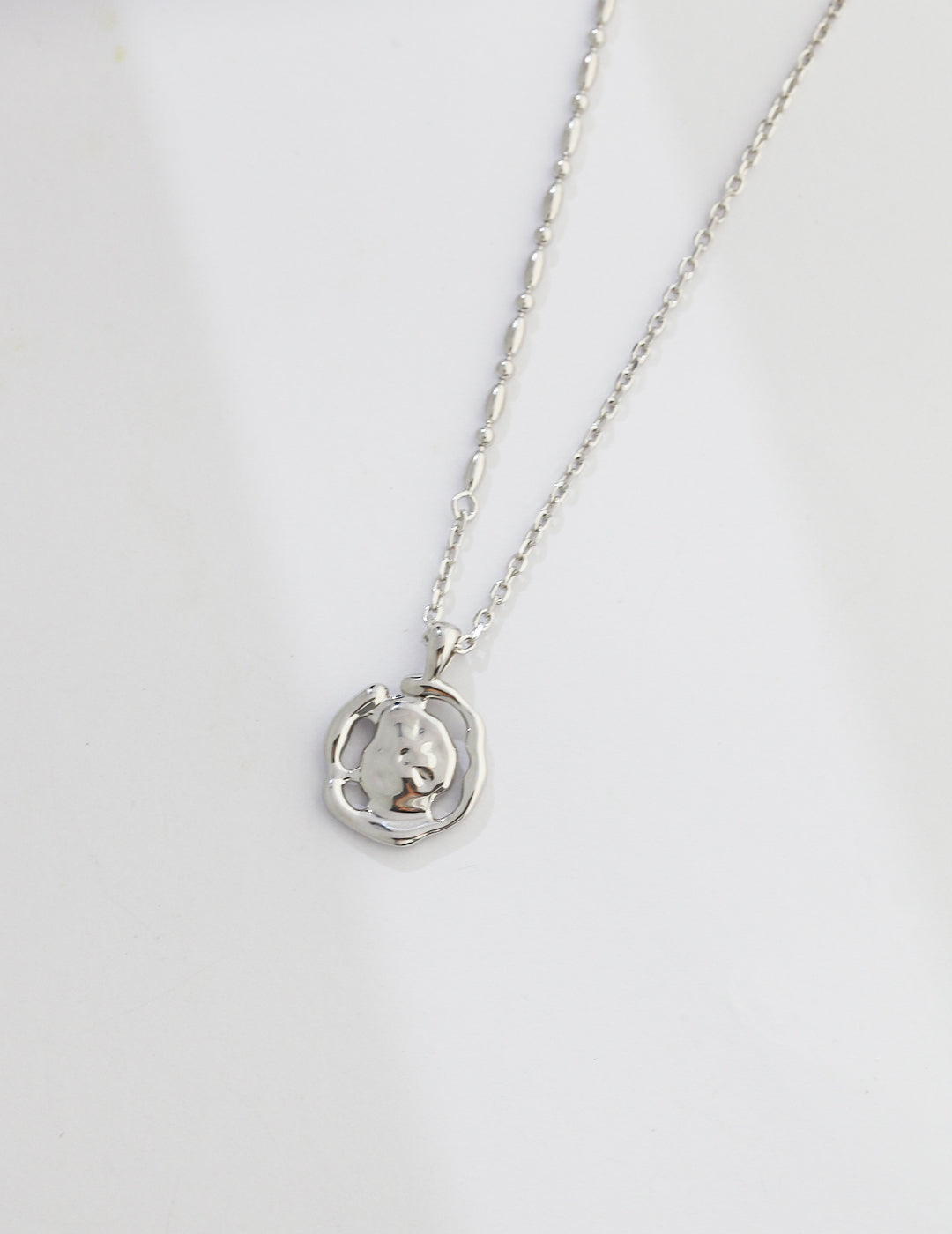 STERLING SILVER COIN STACKING NECKLACE