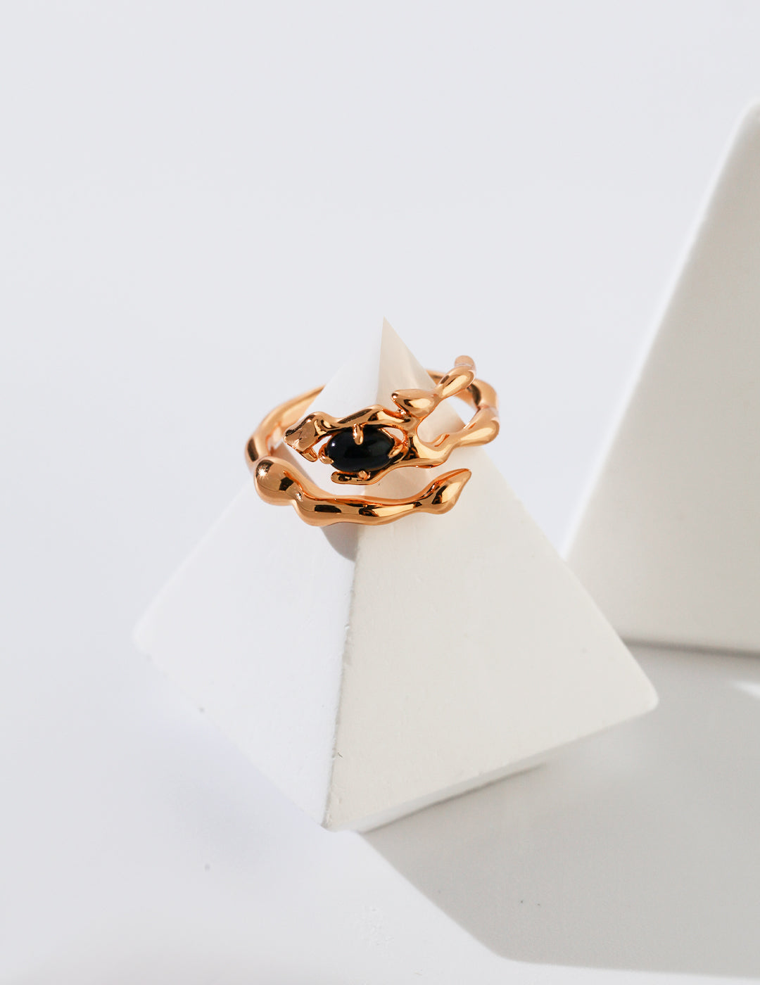 STERLING SILVER AGATE CLAW RING