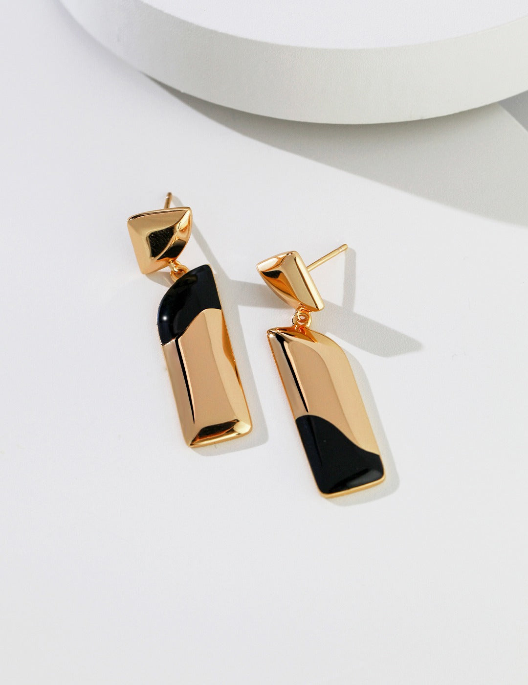 STERLING SILVER DRIP GLAZE CHARM EARRINGS