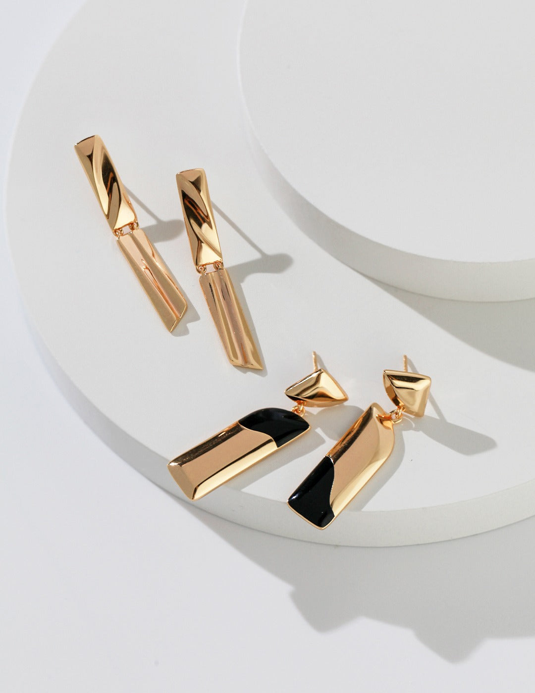 STERLING SILVER DRIP GLAZE CHARM EARRINGS