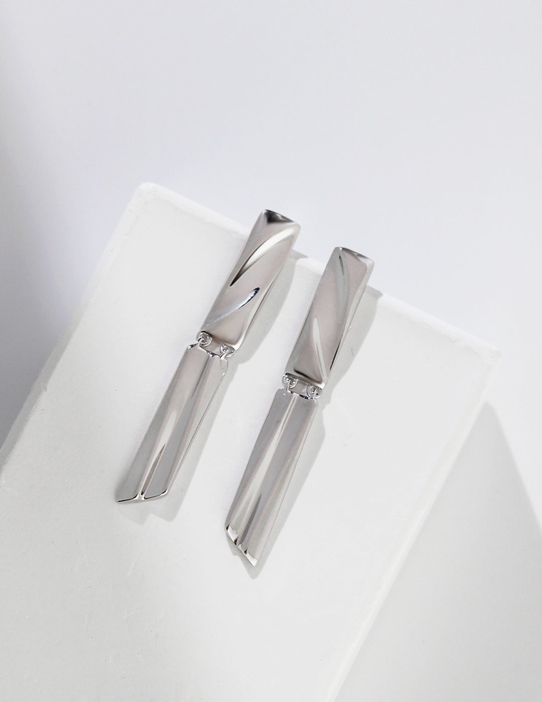 STERLING SILVER SCULPTURAL STUD EARRINGS