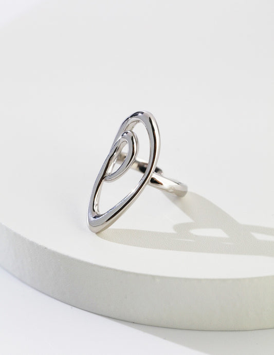 STERLING SILVER TWISTED RING