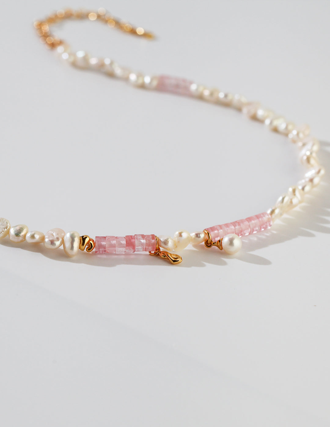 STERLING SILVER PEARL GEMSTONE NECKLACE