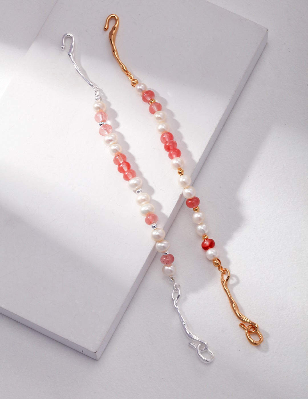 STERLING SILVER GEMSTONE PEARL BRACELET