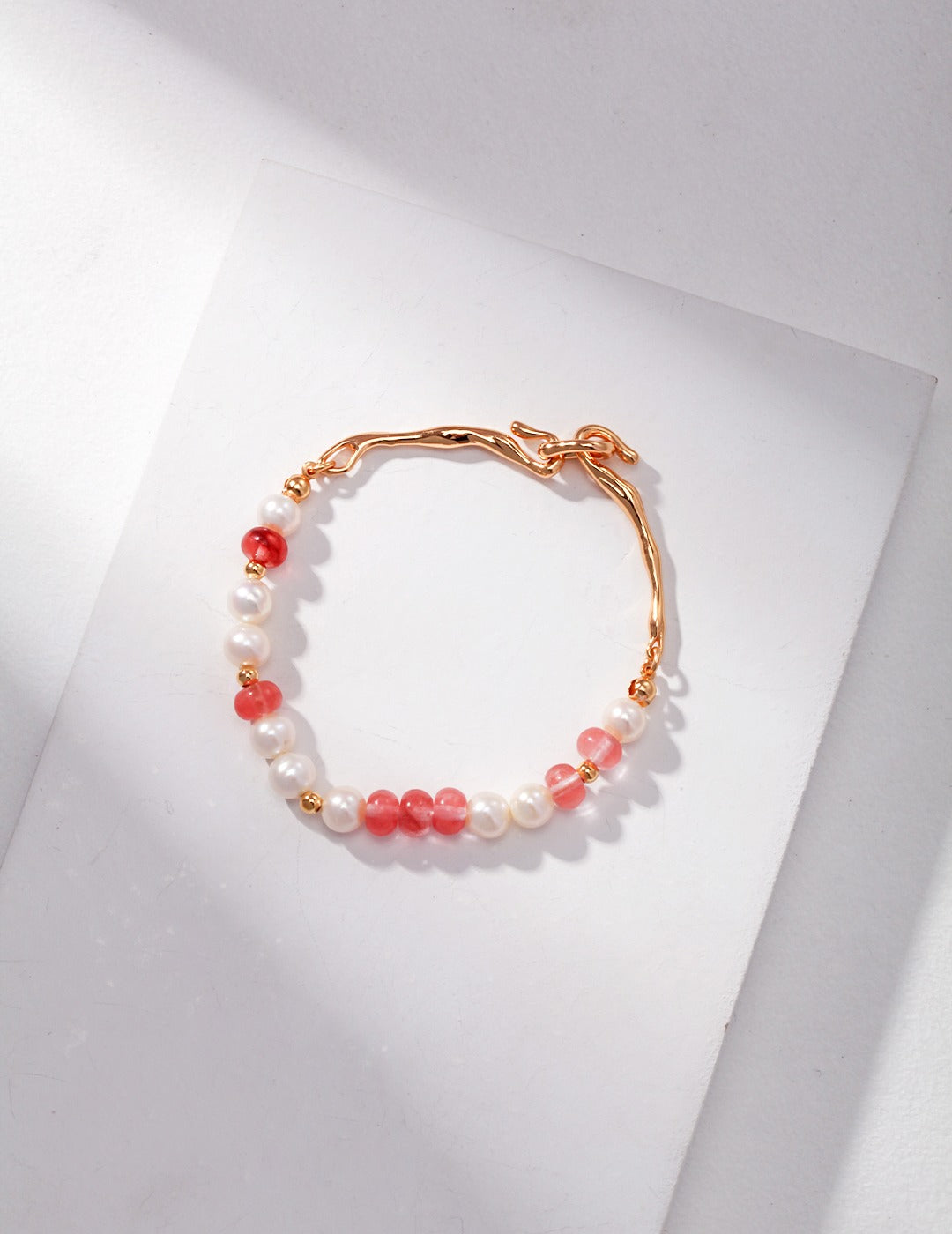 STERLING SILVER GEMSTONE PEARL BRACELET