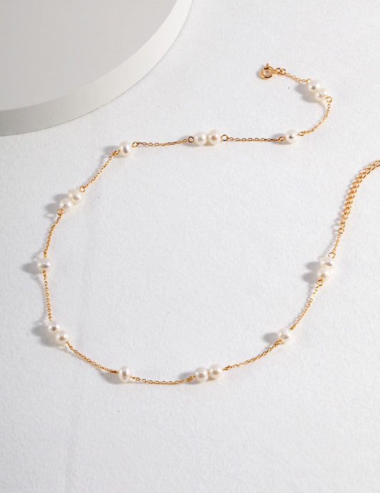 STERLING SILVER PEARL EVERYDAY NECKLACE