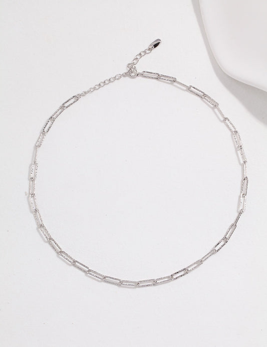 STERLING SILVER STACKING CHAIN NECKLACE