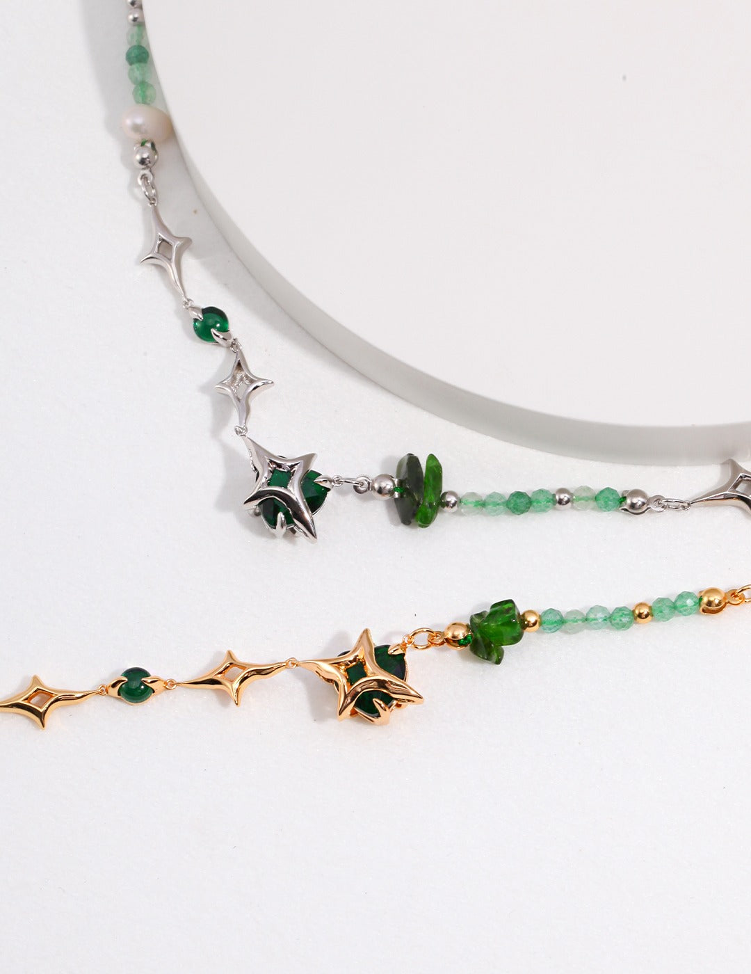 STERLING SILVER GEMSTONE STAR NECKLACE