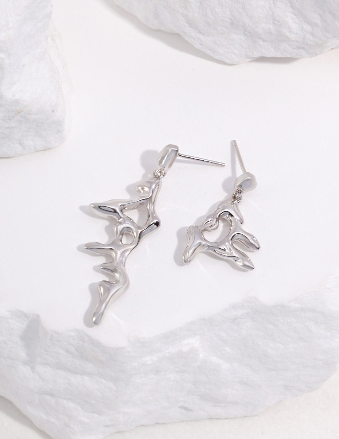 STERLING SILVER SPIKE EARRINGS