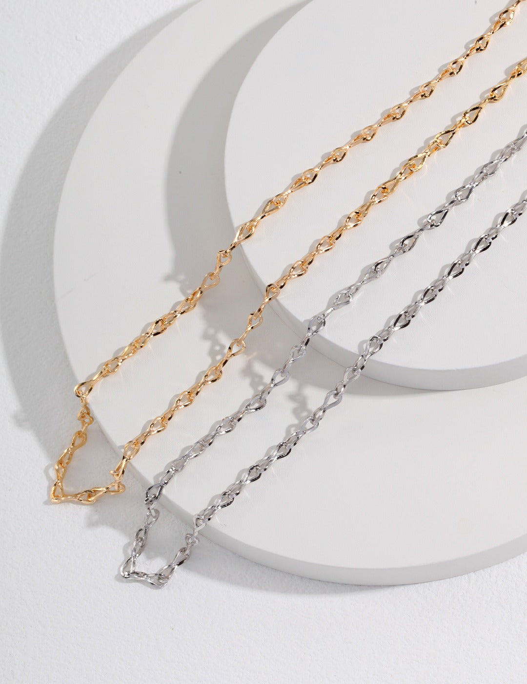 STERLING SILVER SQUARE TWISTED STACKING CHAIN