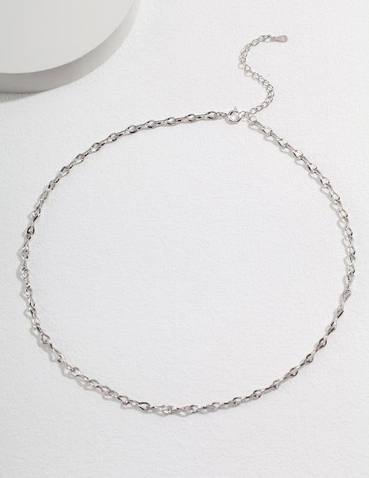 STERLING SILVER SQUARE TWISTED STACKING CHAIN