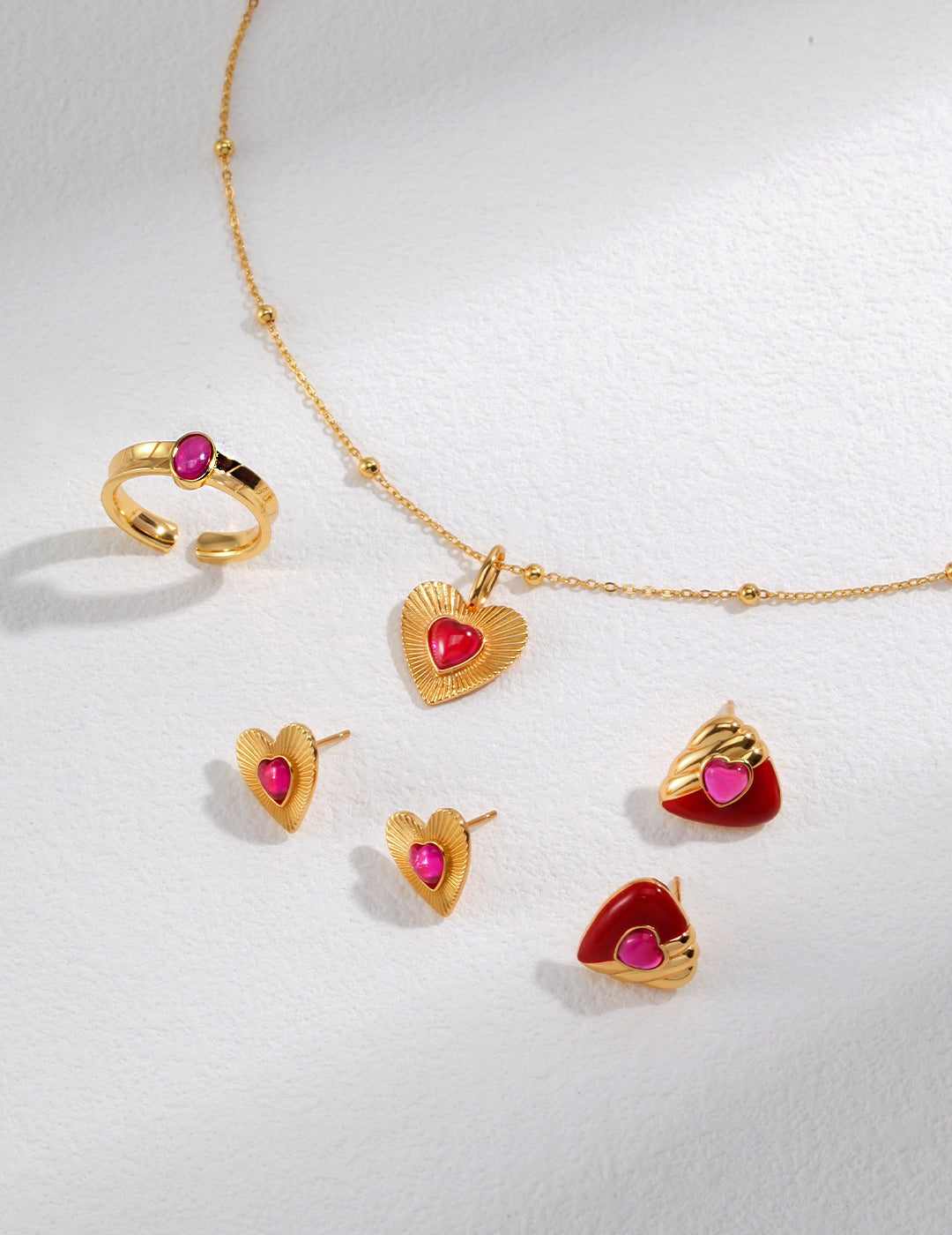 STERLING SILVER GEMSTONE LOVE NECKLACE