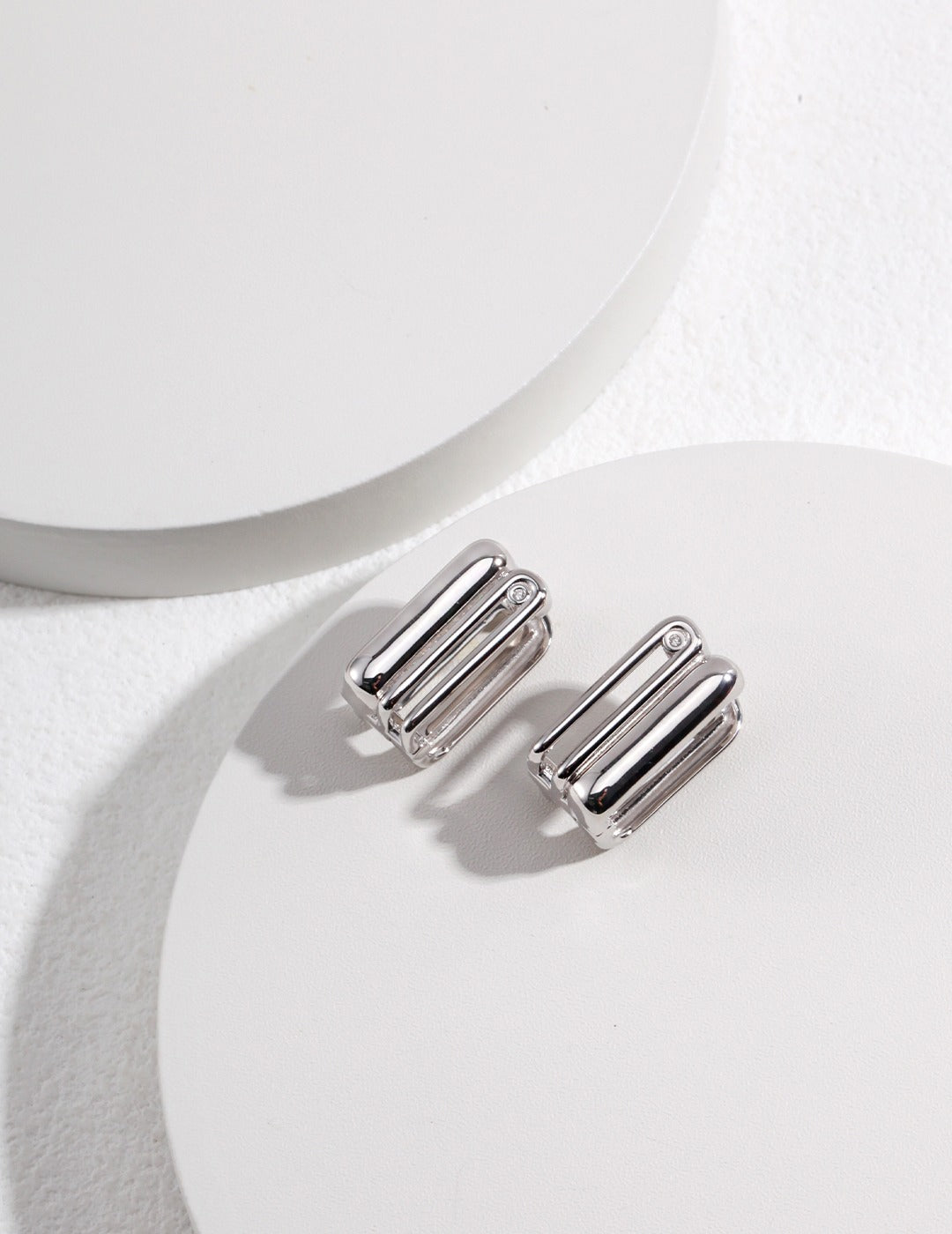 STERLING SILVER SQUARE HOOP EARRINGS