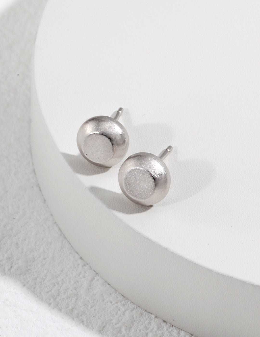 STERLING SILVER CYLINDER EARRINGS