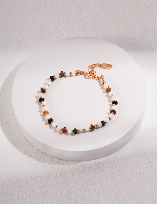 STERLING SILVER TIGER EYE BRACELET