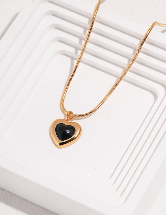 STERLING SILVER TWO TONE LOVE NECKLACE