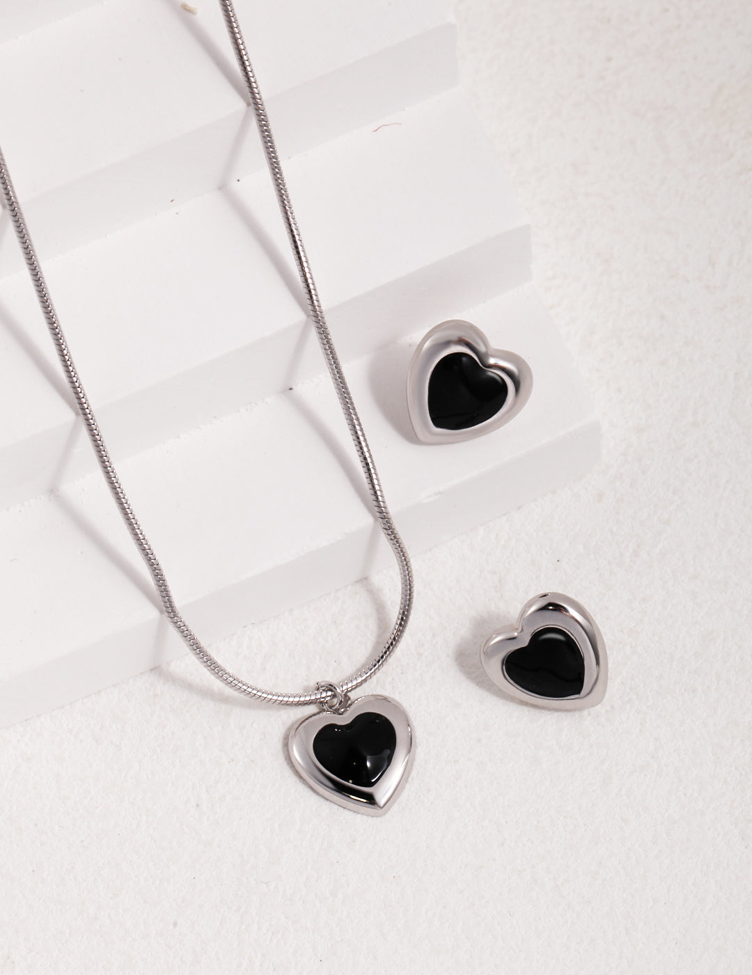 STERLING SILVER TWO TONE LOVE NECKLACE