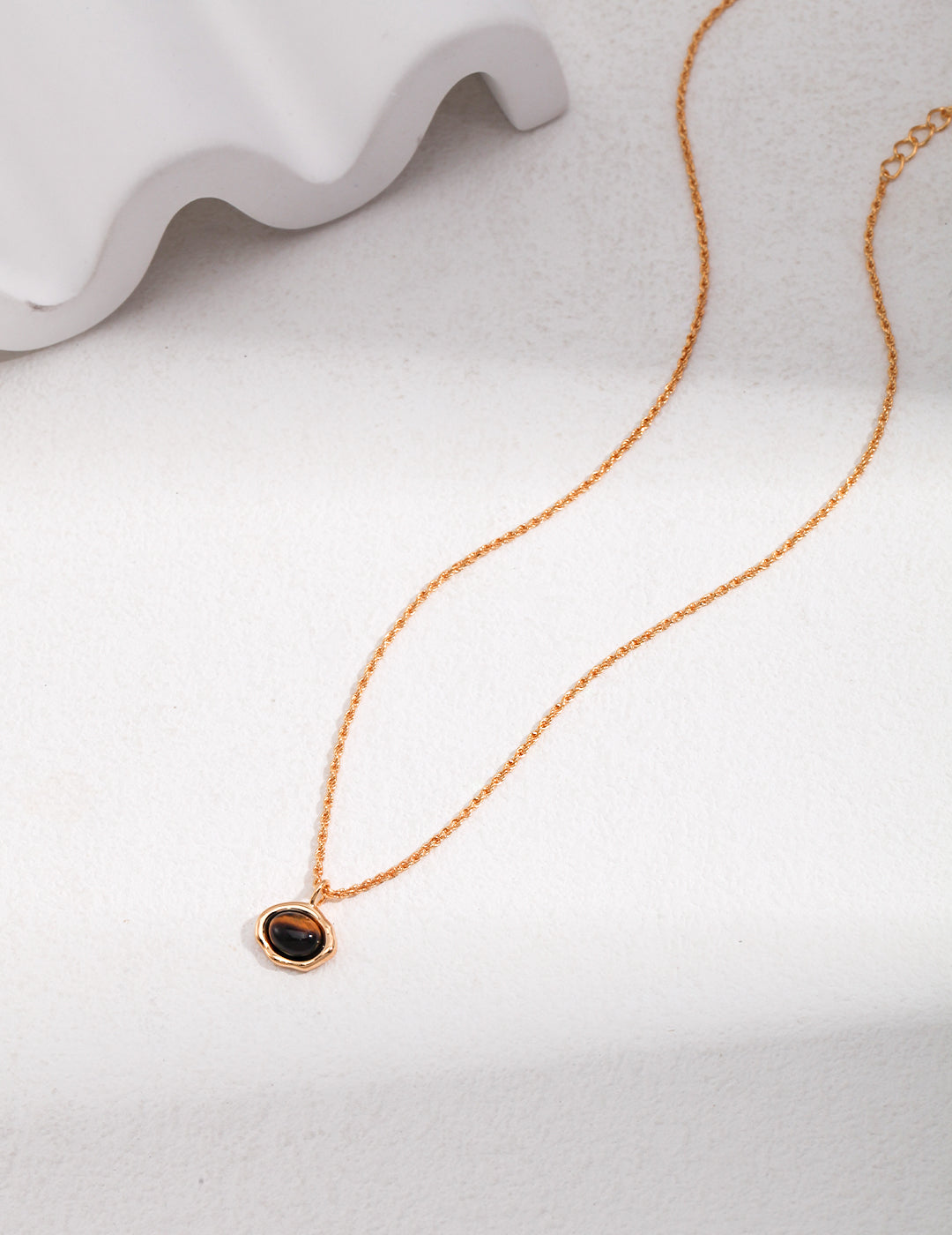 STERLING SILVER TIGER EYE NECKLACE