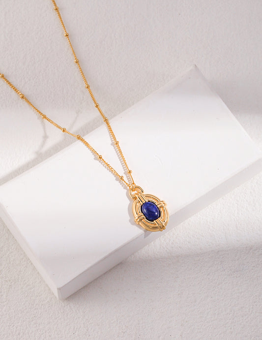 STERLING SILVER LAPIS LAZULI NECKLACE