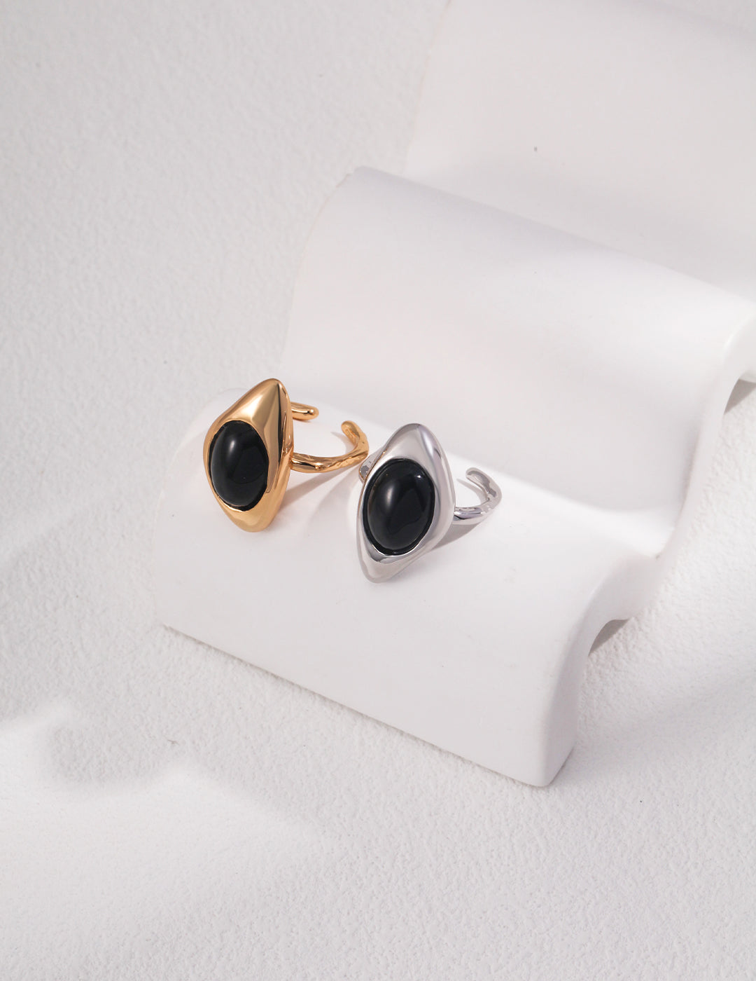 STERLING SILVER AGATE ADJUSTABLE RING