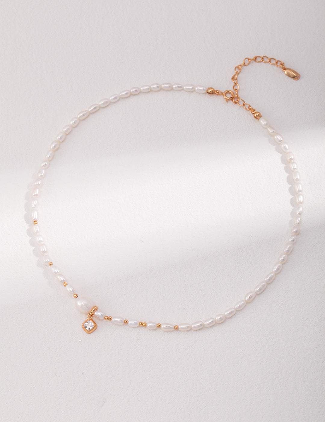 STERLING SILVER PEARL STACKING PENDANT NECKLACE