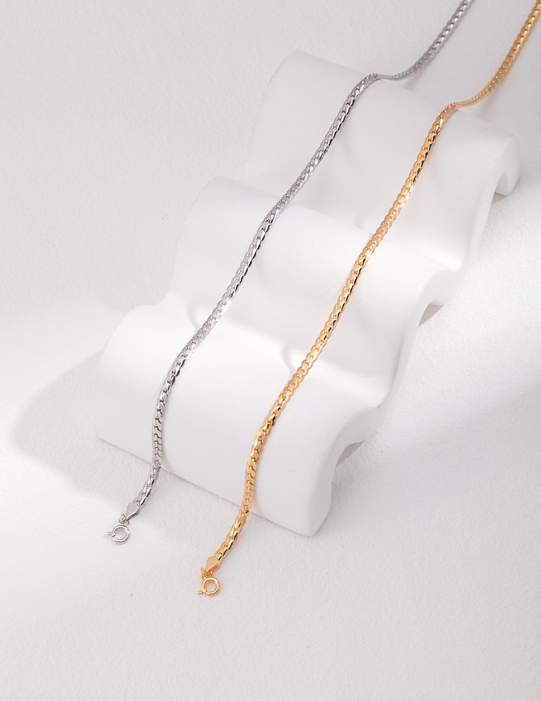 STERLING SILVER PLAIN CHAIN NECKLACE