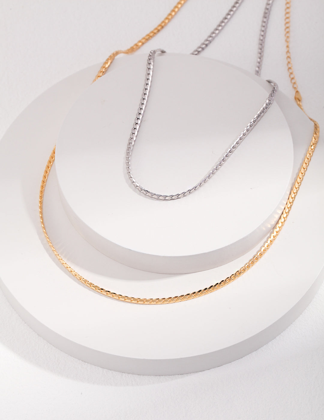 STERLING SILVER PLAIN CHAIN NECKLACE