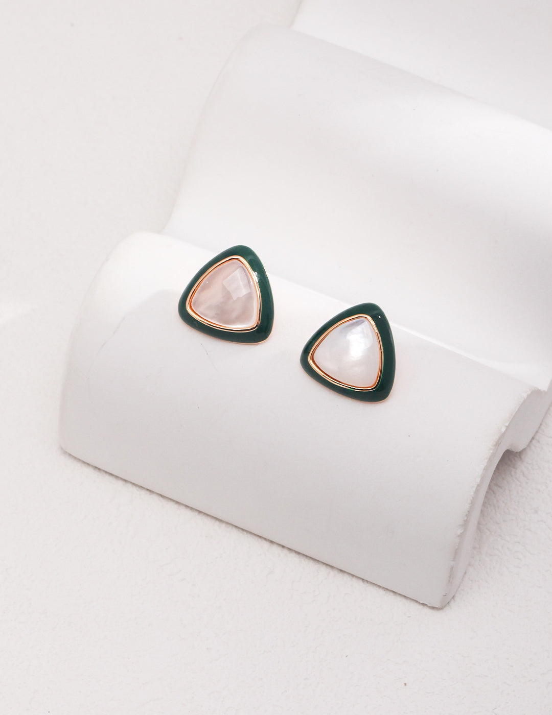 STERLING SILVER NACRE DRIP GLAZE EARRINGS