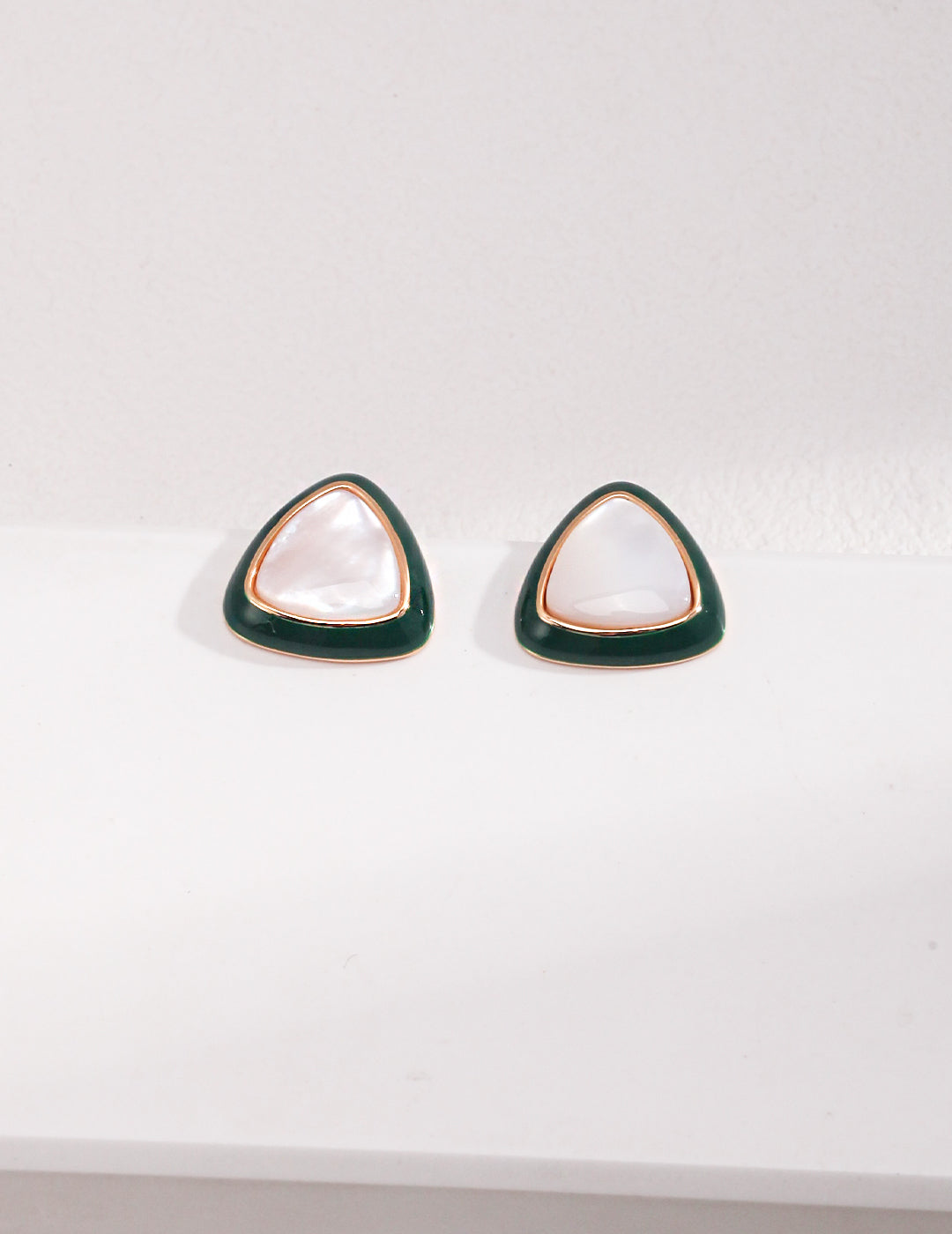 STERLING SILVER NACRE DRIP GLAZE EARRINGS