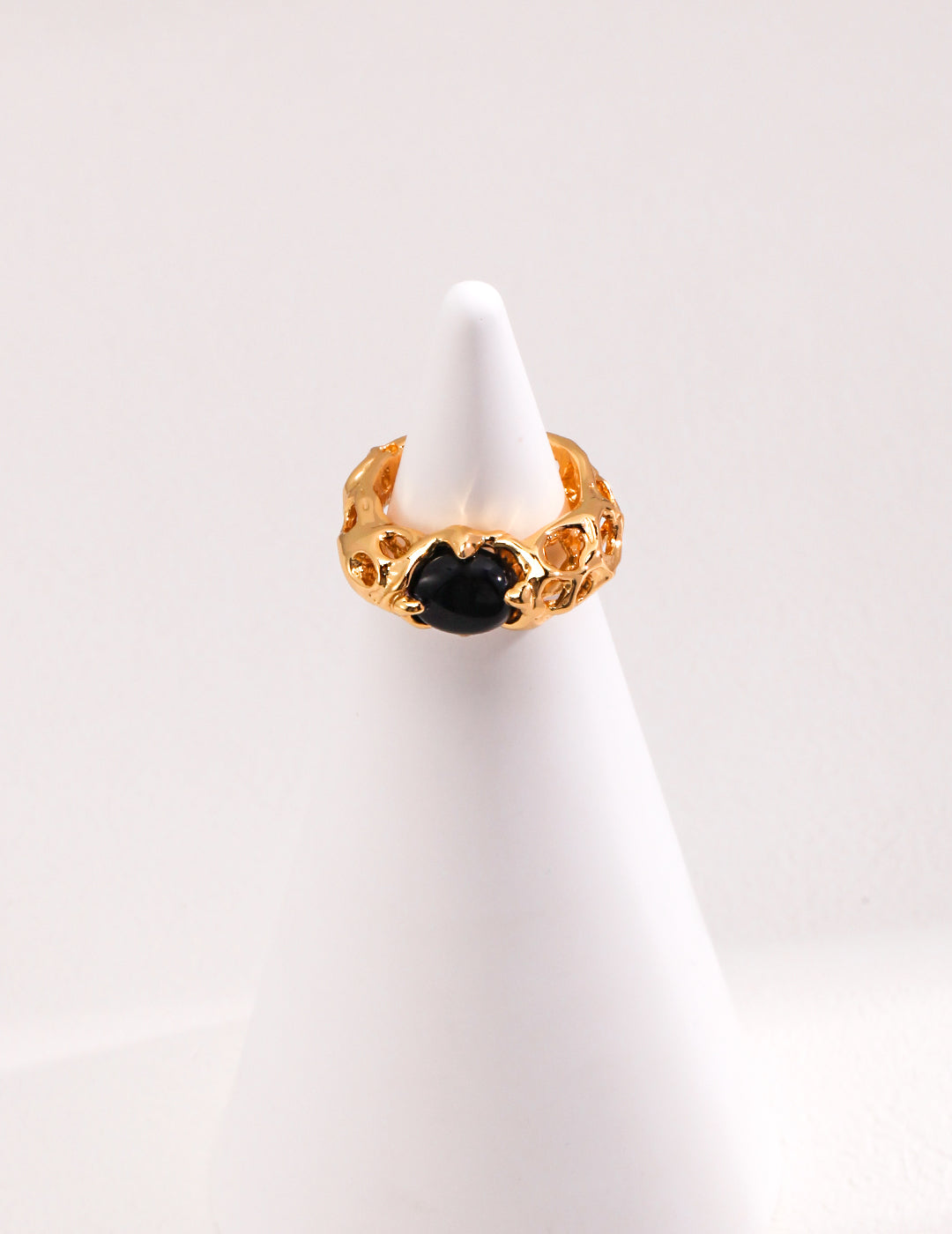 STERLING SILVER BLACK ONYX VERSATILE ADJUSTABLE RING