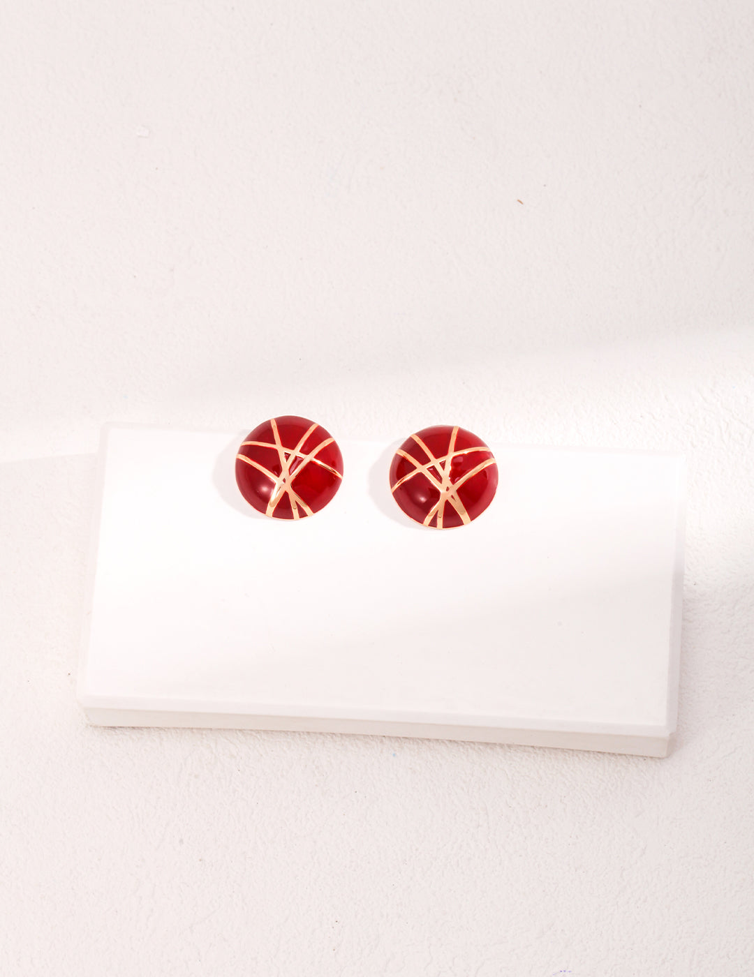 STERLING SILVER LINEAR DRIP GLAZE EARRINGS